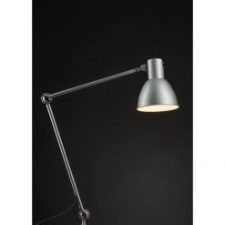 Lampe de bureau blindée Biologa Danell "Architecte" alu mat | noir mat